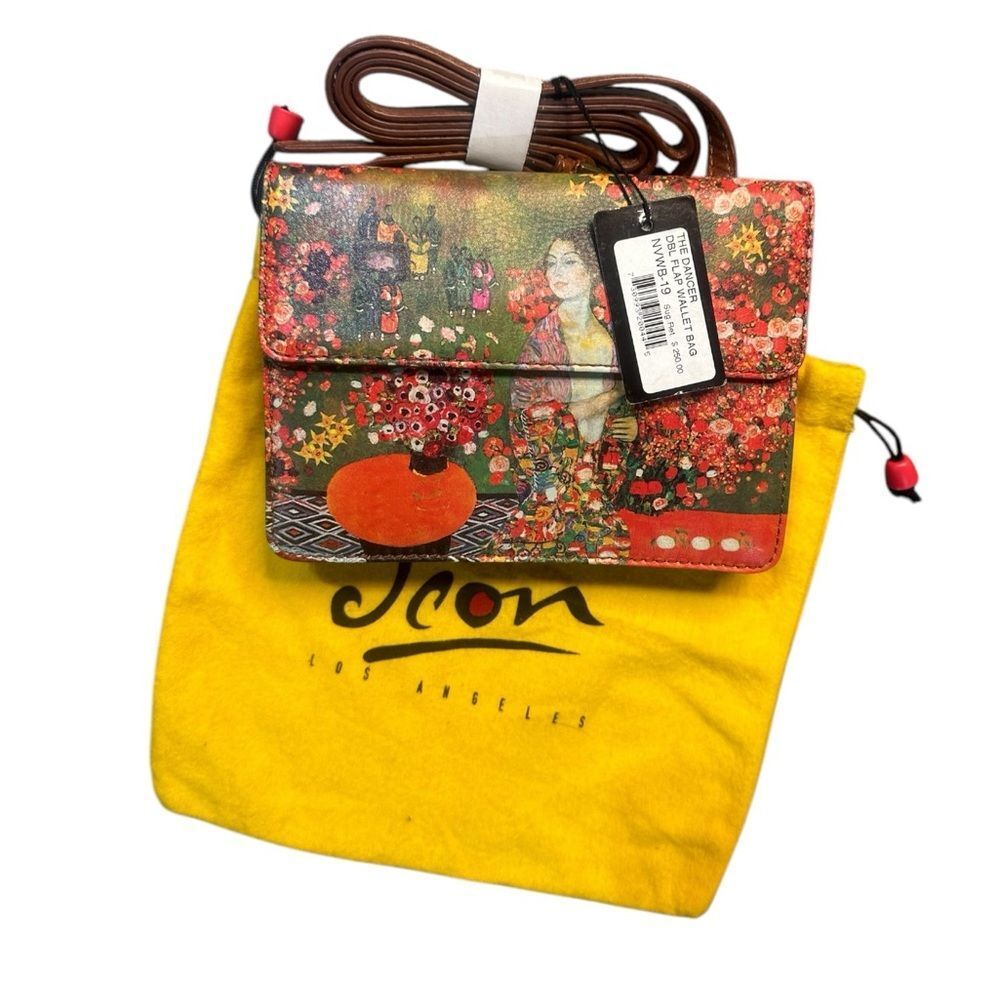 ICON Los Angeles “The Dancer” Double Flap Wallet Crossbody Bag - NWT